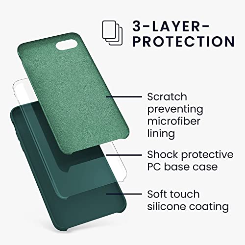 Image of DIZORO Liquid Silicone Soft Back Cover for iPhone 6 Plus & 6s Plus Case, Shockproof Slim Camera & Full Body Protection Non Yellowing Cover with Microfiber Lining & Logo Cut (5.5 Inch) -Forest