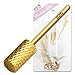 Pana 3/32" Safety Nail Carbide Bit - Gold Large Barrel Head (Grit: Extra Coarse - XC) for Electric Dremel Drill Machine