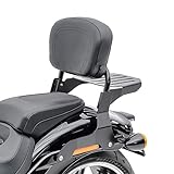 sncf bagage Craftride dossier sissybar avec porte-bagages pour montage fixe sur la moto. Coussin amovible pour une utilisation en tant que sissybar solo rider
