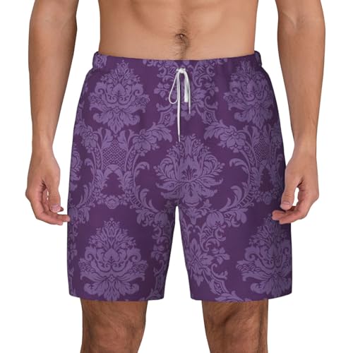 Short de bain respirant violet maillot de plage léger pour homme
