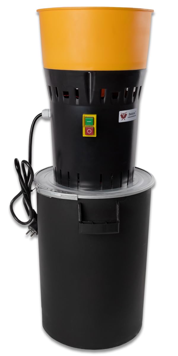 Beeketal Getreidemühle elektrisch 1000W | Profi Schrotmühle & Kornmühle mit 20L Behälter | inkl. 4 Edelstahl-Mahlsiebe (1,5-4mm) für Futterschrot, Mehl, Gewürze & Kaffee | GMB-25