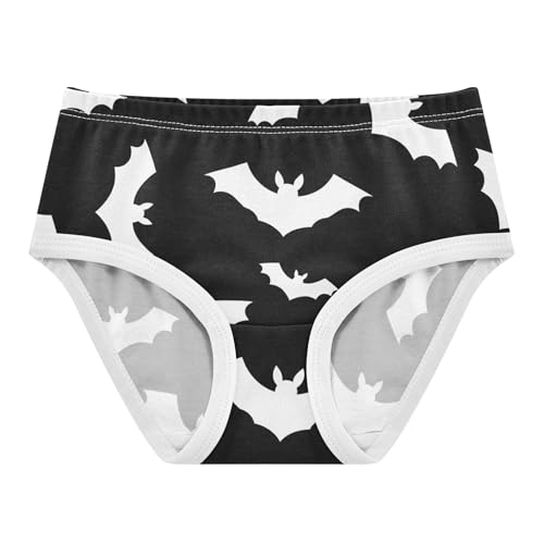 Designer Girls Underwear Toddler 2t Cotton Panties Little Girl White Bat Black Halloween Briefs Underpants