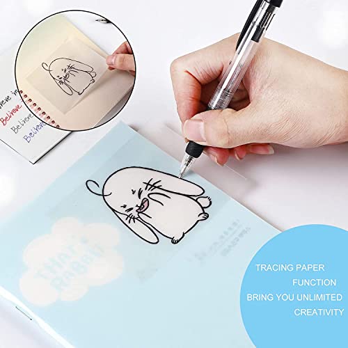 Gunwon 100pcs Transparent Sticky Notes, Self-Stick Note Pads, Transparent Self Adhesive Removable Notes, Perfect for Studying and Writing in Text Books, Office, School (75*75mm) - Image 5