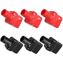 Battery Insulation Cap Set 3 Pack Red Black Positive Negative Terminal Covers Marine Radiator Cap Replacement