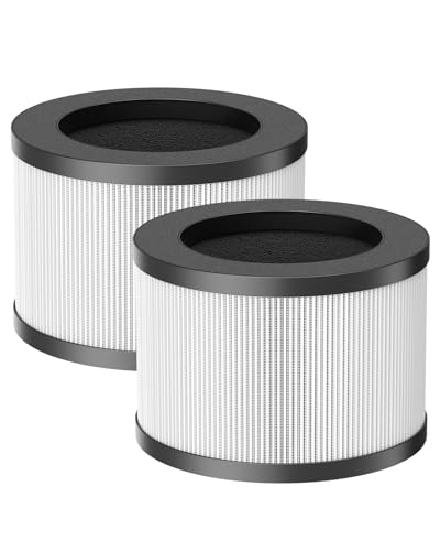 Image of iSingo 2 Pack BW302 Replacement Filter Compatible with LUNINO BW302 Air Purifier, 3-Stage Filtration, White