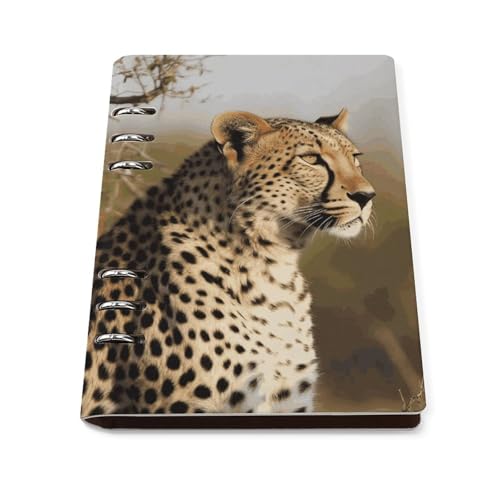 Carnet de notes A5 motif léopard cadeau élégant rechargeable