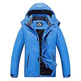 FTIMILD Men's Winter Coats Waterproof Ski Jacket Winter Windbreaker Windproof Warm Mountain Snow Hooded Raincoat