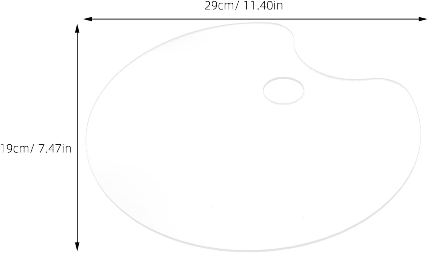 1pc Professional Palette Oval Art Mixing Plate Palette for Acrylic Watercolor Paint Mixing Tray Style
