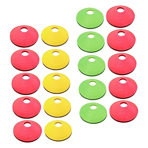 HAPINARY 20 Stück Sporttrainingshütchen Fußballhütchen Aus Kunststoff Sichtbares Fußballsporthütchen Für Training Und Sportaktivitäten