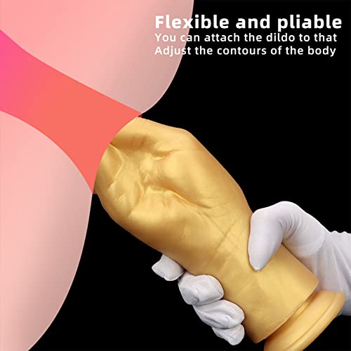 PQKuss Großer Handdildo Realistischer Dildo für Frauen, 3 Größe S/M/L Silikon Riesen Anal Dildo mit Saugnapf Dick Anal Butt Plug Sexspilezeug Analplug Analdildos Analspielzeuge für Frau Herren(S) – Bild 5