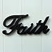 CVHOMEDECO. Matt Black Wooden Words Sign Free Standing Faith Tabletop/Shelf/Home Wall/Office Decoration Art, 10-3/4 x 4-1/2 x 1 Inch