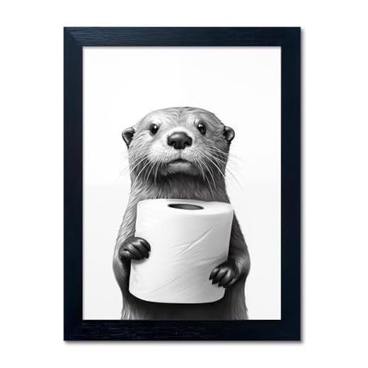 Funny Raccoon Toilet Paper Bathroom Canvas Print