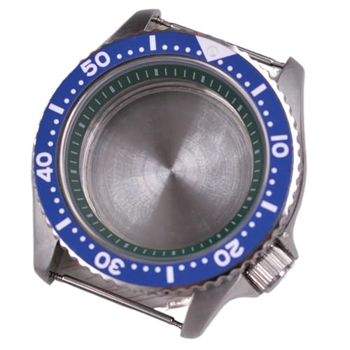 1個 42mm 腕時計ケース 滅菌サファイアガラス 5色ベゼルとチャプターリング NH35 NH36 自動巻き腕時計アクセサリーに適合(E5)