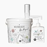 HAKAWERK, Neutralseife - Das Original, Allzweckreiniger, 5 kg Eimer mit Dosierpumpe und Spender...