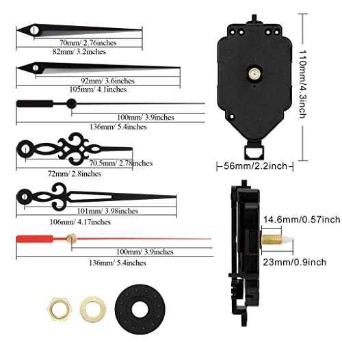 1 Conjunto de Relógio de Parede Giratório, Ponteiro de, Relojoeiro Kit Profissional de DIY