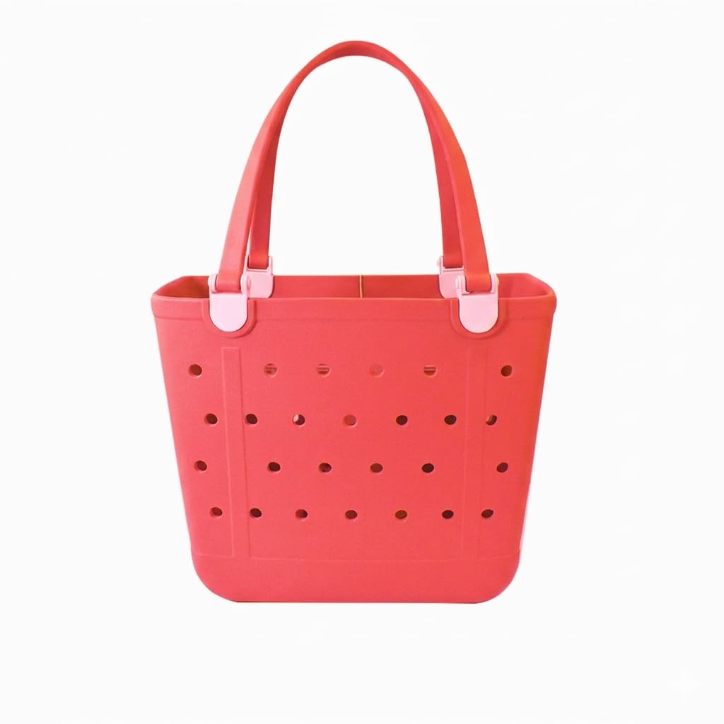 Dvopfa Beach Bag, Rubber Tote Bag, Waterproof Sandproof Washable Tote for Boat Pool Sports Gym Beach Travel