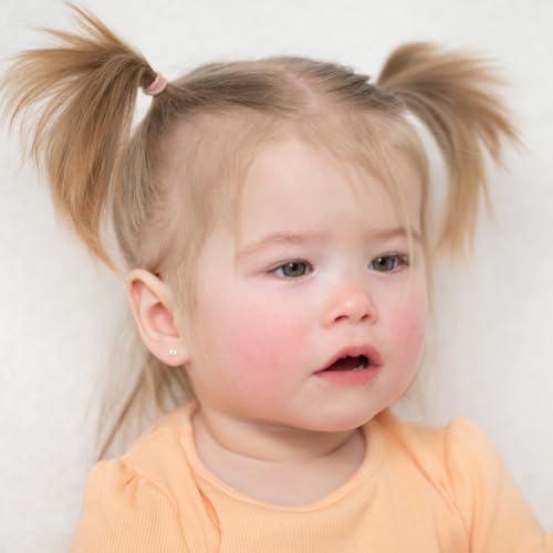 14k Yellow Gold Tiny 3mm Cubic Zirconia Prong Set Solitaire Screw Back Earrings for Little Girls - Tiny & Elegant Earrings with Safety Screw Backs for Babies, Toddlers, & Children - Dainty CZ Studs2