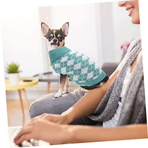 Pull pour chien en maille douce Mipcase : l'élégance du carreau classique - 4