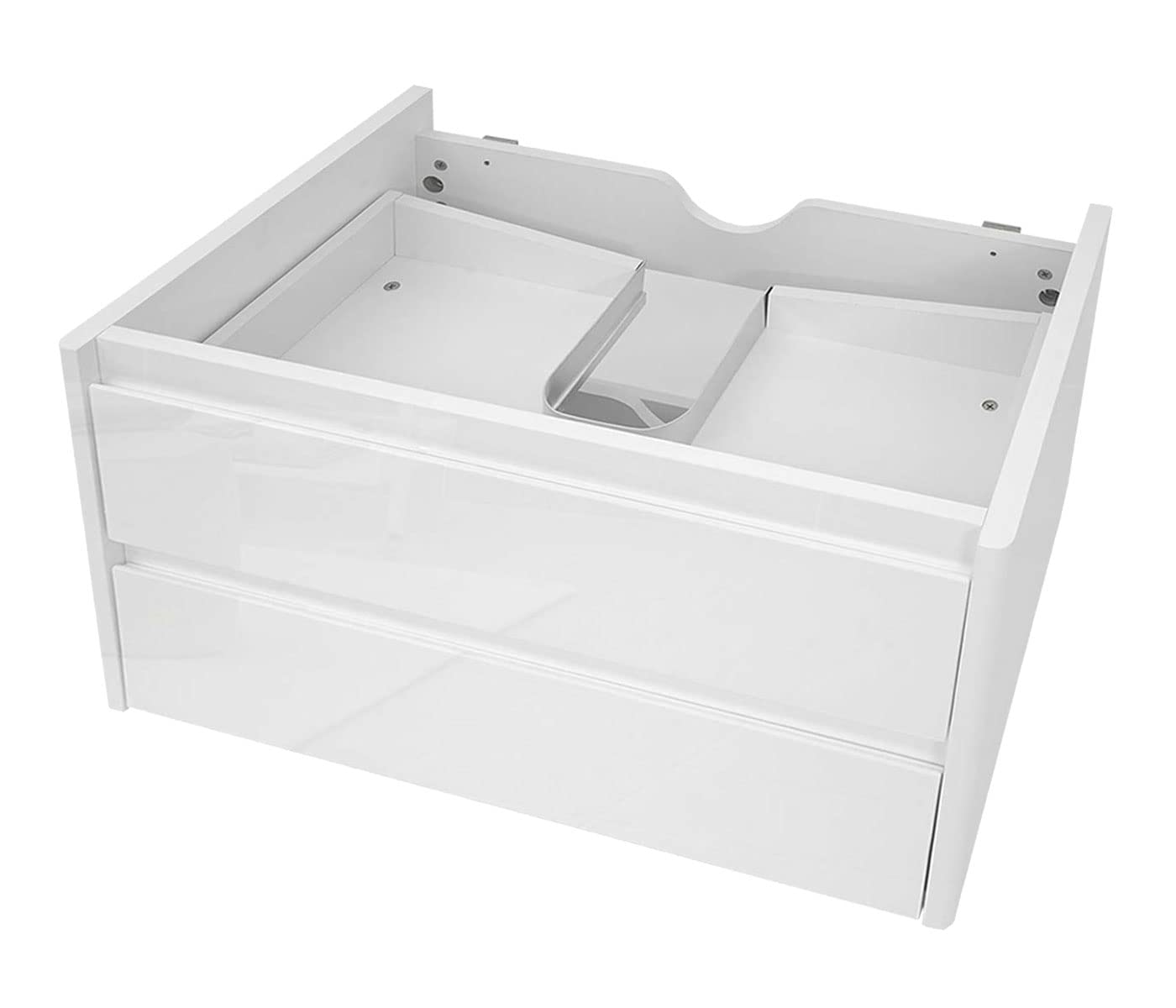 Mendler Waschbeckenunterschrank HWC-B19, Hochglanz 50x80cm - weiß