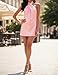 SHESEEWORLD Women's Criss Cross Halter Satin Backless Mini Dress Wedding Guest Cocktial Party Short Dresses Pink