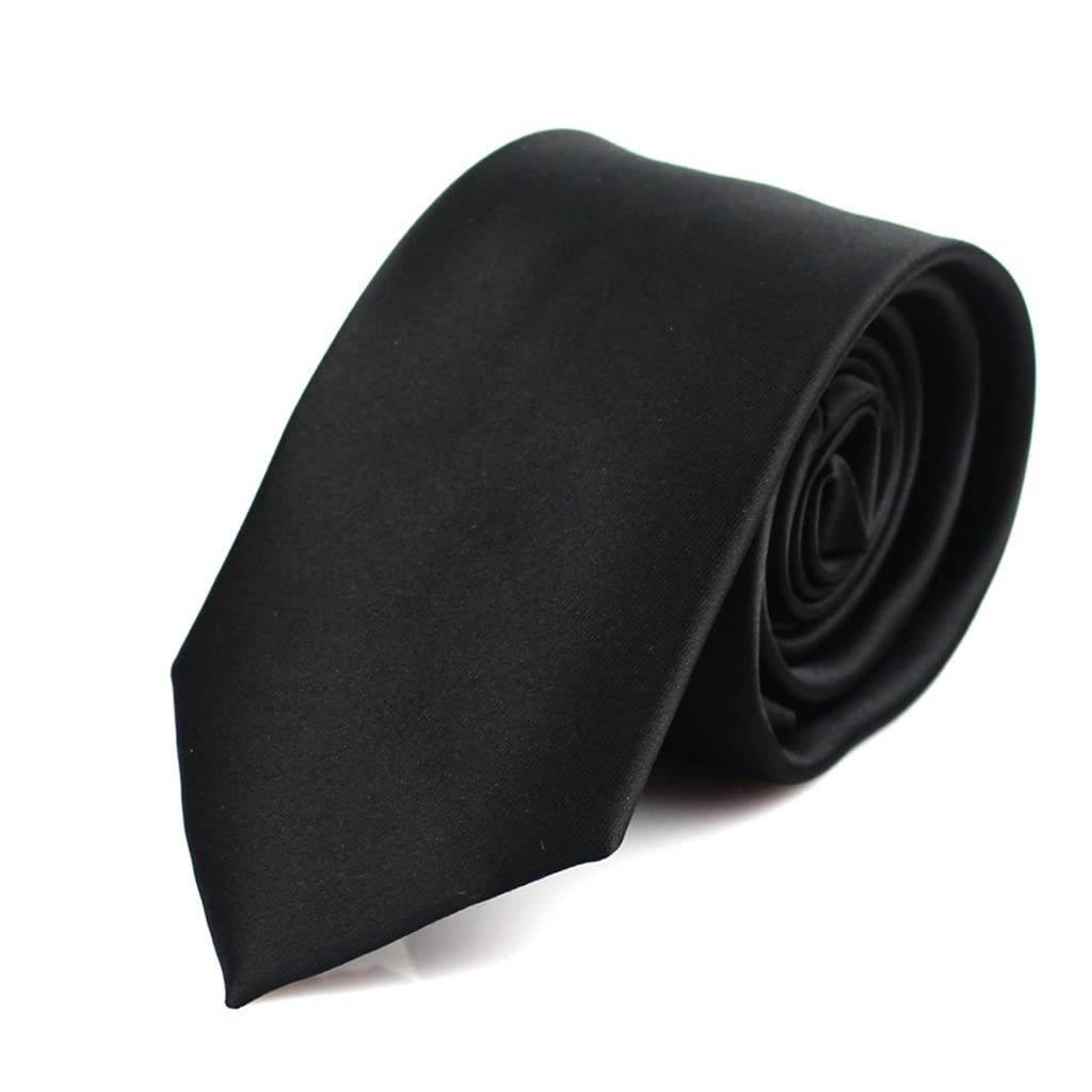 Corbata negra para hombre, corbata informal para traje de negocios, corbata para hombre de 7 cm, corbata delgada para boda para hombre
