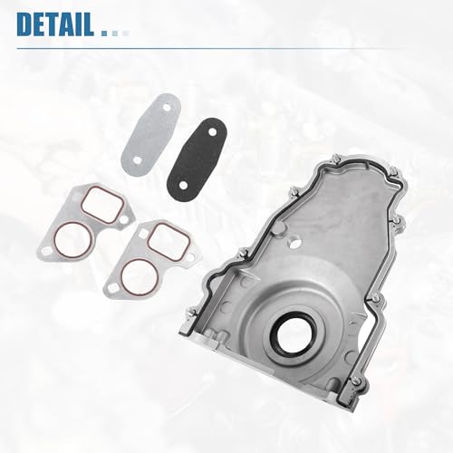 Image of X AUTOHAUX 1 Set LS Front Timing Cover with Gasket for LS2 LS3 Gen 4 LSx 4.8L 5.3L 6.0L 6.2L Engines No.12600326