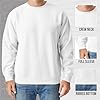 Love My Fashions Mens Sweatshirts Crew Neck And Long Sleeve Plain Sweater Fleece Jumper for Men Uk White #3