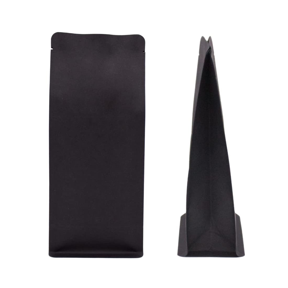 Lacers Bolsas de papel kraft en varios colores, sin aluminio, alta barrera, bolsas de boxeo, almacenamiento de alimentos (500 ml, negro, 500)