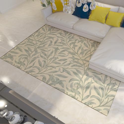 Tapis de lit lavable vert pâle pour éviter les glissades au salon