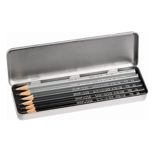 Set de 6 Lápices Carbón Caran d'Ache en Estuche Metálico miniatura 1