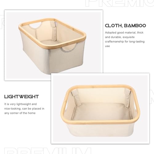 Panier à linge pliable en tissu beige pour ranger chambre et jouets