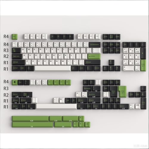 Image of Panda Style Keycaps, 172 Keys Cherry Profile, Double Shot Keycaps Set, Custom Key caps for MX Switches Mechanical Keyboard(Panda)