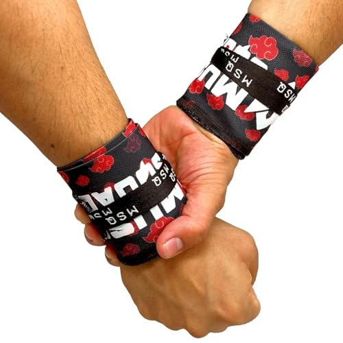Image of Wrist Wraps for Calisthenics & Weightlifting - Heavy Duty Wrist Support & Stability (Crimson Cloud)