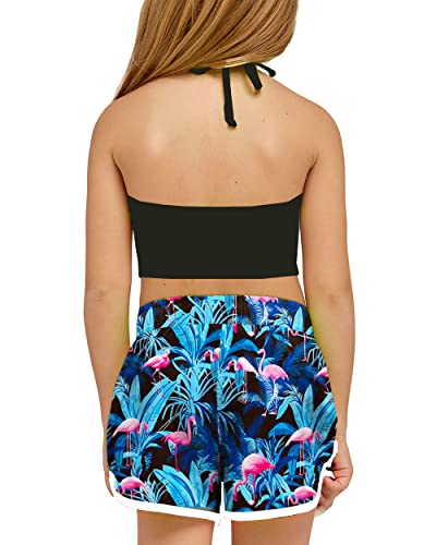 Image of Deerose Kids Hawaiian Swim Board Shorts Quick Dry Active Swim Trunk 5-14 Years