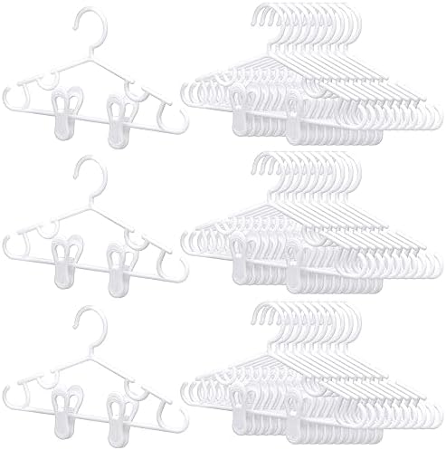 Amazon.com: SSWBasics Economy White Children's Plastic Clothing Hanger ...