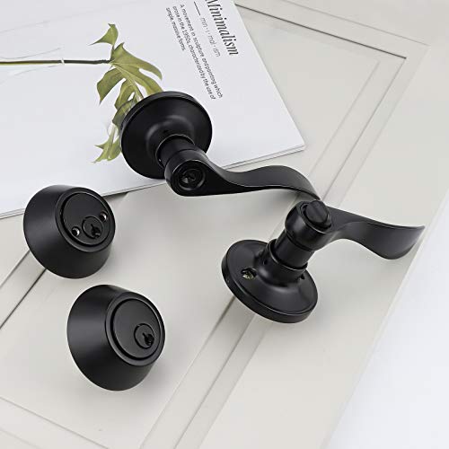 Snapklik.com : 6 Keyed-Alike Entry Lever And Double Cylinder Deadbolt ...