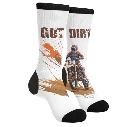 Tuaakeo Got Dirt Bike Motocross Socks Racing Casual Cool Funny Novelty Socks Casual Athletic Crazy Crew Socks For Women Men