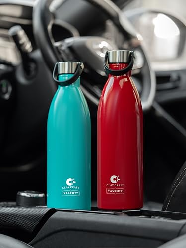 Image of CLAY CRAFT VACBOTT Mezo Double Walled|18 Hours Hot and 24 Hours Cold Vacuum Insulated|Flask Bottle 680ML, 1-Piece Bottles for Travelling|BPA-Free|Leak Proof|BIS Certified|1Year Limited Warranty