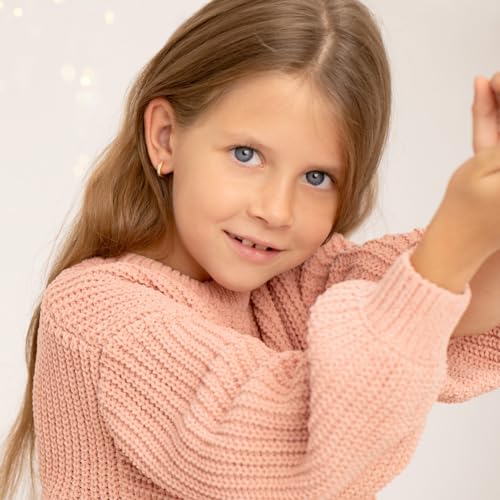 925 Sterling Silver Clear Cubic Zirconia Small Hoop Huggie Earrings For Girls & Young Teens 10mm- Elegant Yellow Gold Flashed 925 Sterling Silver Gift For Any Special Moments2