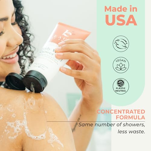 Vanilla Coconut Shower Gel Body Wash - USA Made with Organic & Natural Ingredients, Moisturizing Cleansing Gel for Women, Gentle & Non Toxic Daily Wash for Sensitive Skin, Clean Body Soap Liquid - Image 4