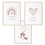 Mutzauber® Poster Affirmationsposter A4 Kinderzimmer 