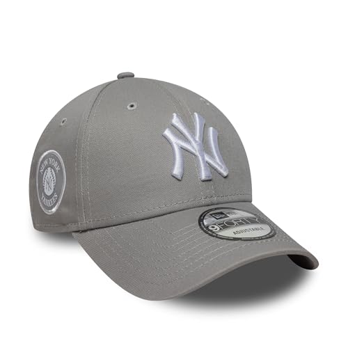 Casquette 9Forty New York Yankees New Era grise adulte dotée d'un écusson latéral brodé