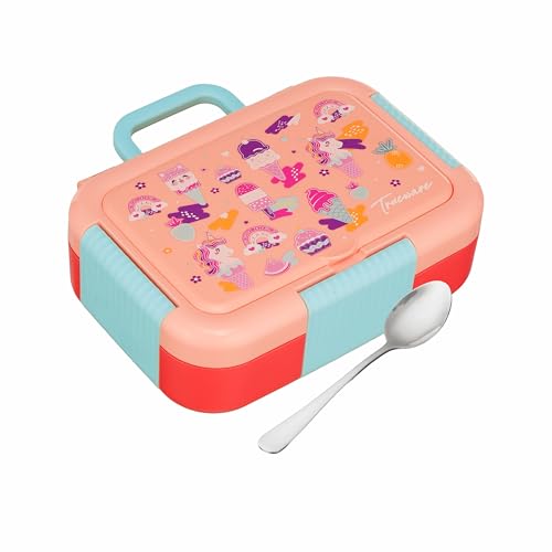 Image of Trueware Galaxy 3 304 Stainless Steel PU Insulated Lunch Box with Three Compartment BPA Free, Food Grade Ideal for School, Picnic, Office & Outdoor - 520ml