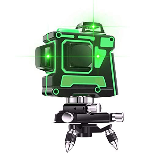 Niveles de Láser Verde 3D 12 Líneas, Autonivelación 360 Cruz Horizontal y Vertical...