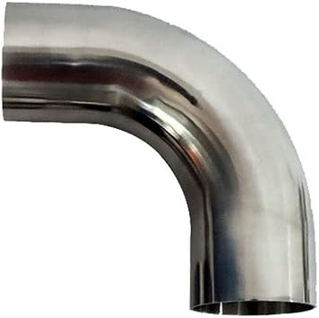 Elbow Connector, Stainless Steel 304 Od Elbow 90 Degree, for Sanitary Welding Elbows Pipe Connection Fittings Polishing Grade/12Mm