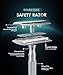 Utopia Care Double Edge Safety Razor for Men & Women with 10 Premium Stainless Steel Blade Refills, Reusable Single Blade Razor, Silver