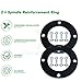 POSEAGLE 2 Pack Upgraded High-Strength Deck Spindle Reinforcement Rings with Mouting Bolts and L Shaped Angled Hex Socket Wrench for John Deere All Series Lawn Tractors and Lawn Mowers