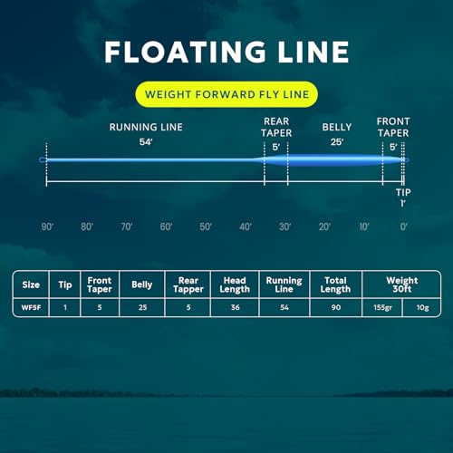 image for SF Fly Fishing Floating Line Starter Kit Sky Blue 90FT WF5F with Welde