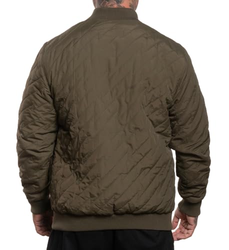Sullen Men's Charger Tattoo Lifesyle Outdoor Long Sleeve Nylon Quilted Jacket Olive3