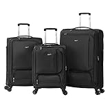 Olympia Petra Spinner Luggage (Black, Pack of 3)